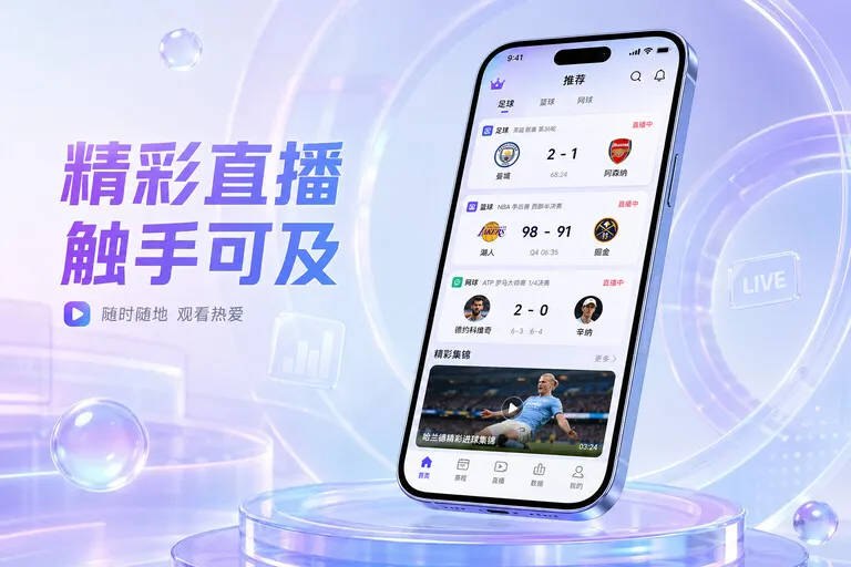 多端衔接 · 赛事App入口 · 赛程提醒更清楚界面展示